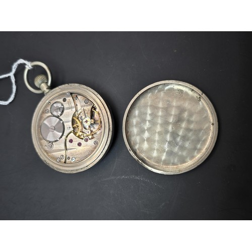 272 - A rare WWII military pocket watch, most likely by Fleurier, the case is marked to the back with a br... 