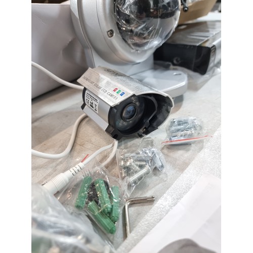 17 - Complete CCTV system by CnM Secure including two cameras and control unit system with cables, in as ... 