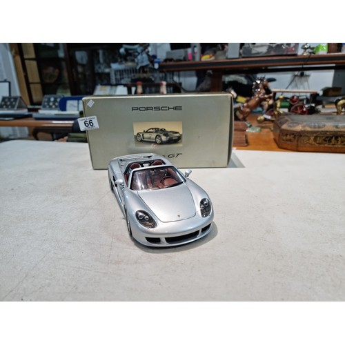 66 - Boxed metal cased Porsche Carrera GT, made by Paul's Model Art, in excellent condition, doors open a... 