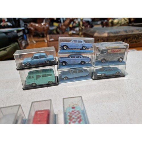 69 - Large quantity of rare collectable vehicles of various brands inc 15x cased Norev vehicles, 12x coll... 