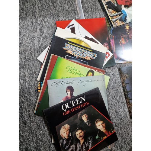 73 - Box containing a quantity of LP records inc a selection of ABBA, Queen, Niel Diamond, Everly Brother... 