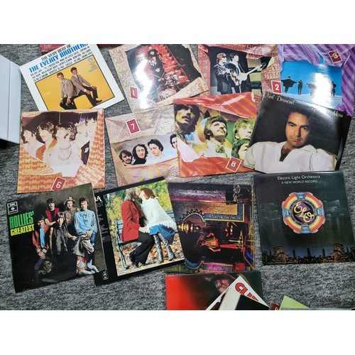 73 - Box containing a quantity of LP records inc a selection of ABBA, Queen, Niel Diamond, Everly Brother... 