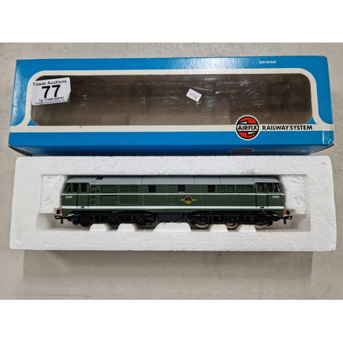 77 - Airfix 00 gauge 54101-9 Class 31 BR green diesel locomotive D5531, boxed, has had a test run, like n... 