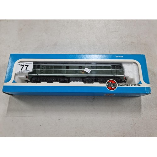 77 - Airfix 00 gauge 54101-9 Class 31 BR green diesel locomotive D5531, boxed, has had a test run, like n... 