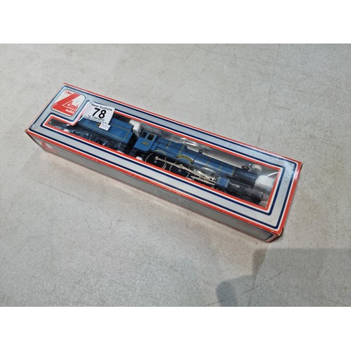 78 - Boxed Lima 205104 00 gauge King Charles II locomotive and tender in rare experimental blue livery wi... 