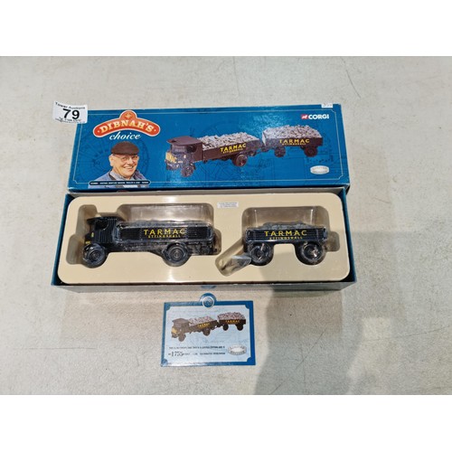 79 - Boxed Cori CC20001 Dibnah's choice limited edition Sentinel dropside wagon trailer and load of Tarma... 