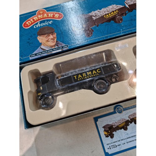 79 - Boxed Cori CC20001 Dibnah's choice limited edition Sentinel dropside wagon trailer and load of Tarma... 