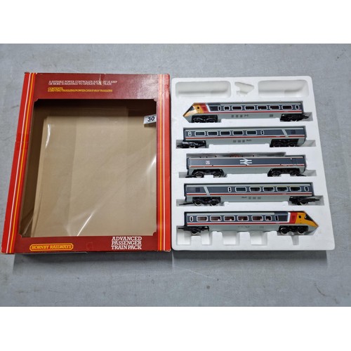 92 - Hornby R794 rare APT ( advanced passenger train) five car set, boxed with original instructions, run... 