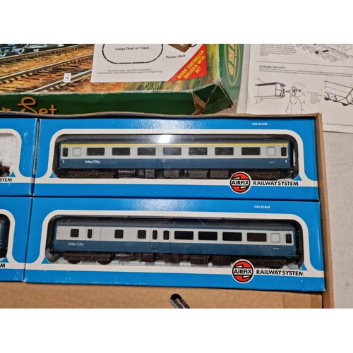 89 - Boxed vintage Great Model Railways 00 gauge Diesel passenger set inc Airfix A1A-A1A class 31 locomot... 