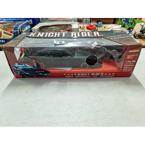 99 - Boxed Knight Rider KITT Radio controlled car by Hitari, in box in good order complete with scanner s... 