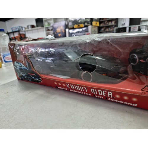 99 - Boxed Knight Rider KITT Radio controlled car by Hitari, in box in good order complete with scanner s... 