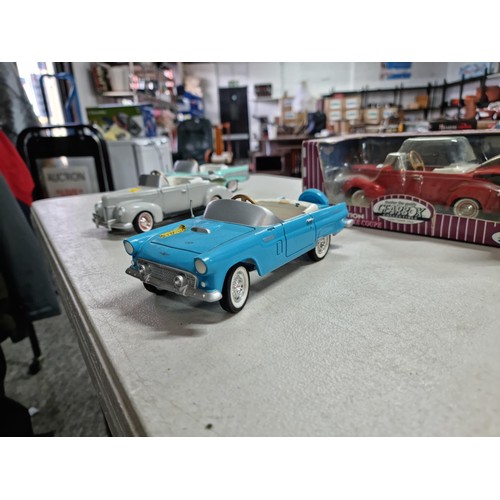 105 - A collection of 4x rare chain driven heavy diecast cars by Gearbox Collectibles, including a boxed 1... 