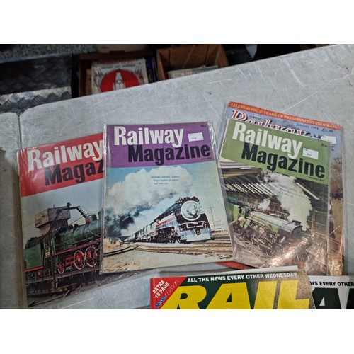 111 - Box containing a large quantity of Railway related magazines inc Railway world, Modern Railways, Rai... 