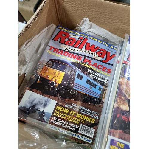 111 - Box containing a large quantity of Railway related magazines inc Railway world, Modern Railways, Rai... 