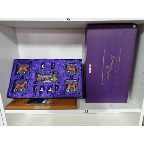 11 - Boxed Corgi Queen Elizabeth Golden Jubilee 1952 - 2002 boxed State Landau Royal carriage with 4x hor... 