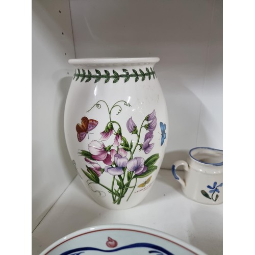 13 - Collection of collectable ceramics and glass ware inc a good quality Portmeirion vase with floral de... 