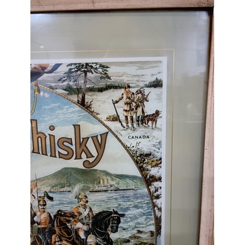 18 - A very large and impressive Victorian framed and glazed advertising Lorne Whisky sign showing Defend... 