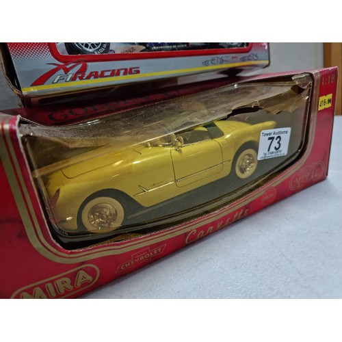 73 - A selection of 4x large scale boxed diecast cars to include a Sunnyside 2003 Lincoln limousine, a Me... 