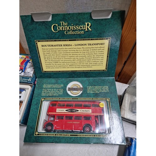 76 - A good collection of bus and coach related diecast models to included 2 good quality Corgi sets from... 