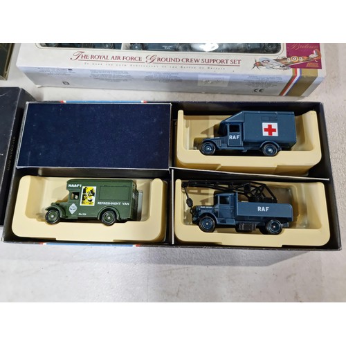 116 - 5x boxed diecasat vehicle sets, some which are military related to include 3 boxed sets by Lledo rel... 