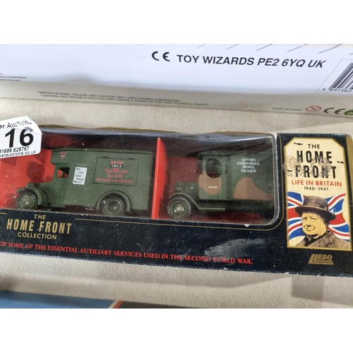 116 - 5x boxed diecasat vehicle sets, some which are military related to include 3 boxed sets by Lledo rel... 