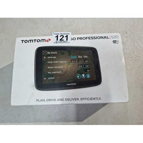 121 - A boxed modern tomtom go professional 520 GPS satellite navigation specially for HGV, trucks, busses... 