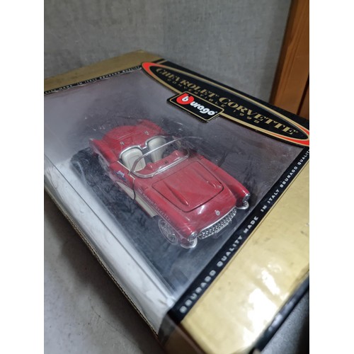 66 - A collection of 4x as new boxed Burago large scale diecast model cars, 3 are 1:18 1 is 1:24 scale, i... 