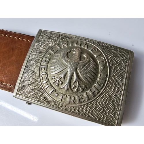 21 - Vintage Einigkeit Recht Freiheit, motto of Germany military belt buckle, with clear stamp of the eag... 