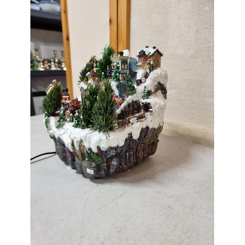 39 - A Snowville magical colour changing fibre optic winter locomotive scene, fully working and includes ... 