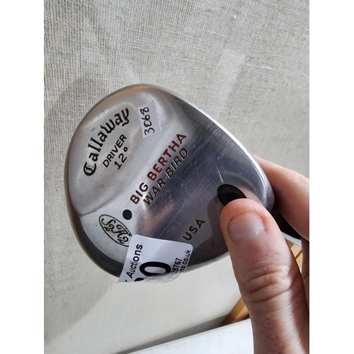 60 - A collection of Callaway gold irons and driver to include a 3, 6, 8 and 9 irons and a Calloway Big B... 