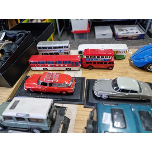 104 - A large collection of approx 42 diecast model vehicles of various makes which includes a collection ... 