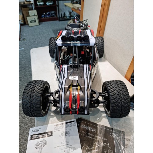 95 - A very good quality near as new FS Racing marauder 1:5 scale petrol powered RC dessert buggy (item n... 