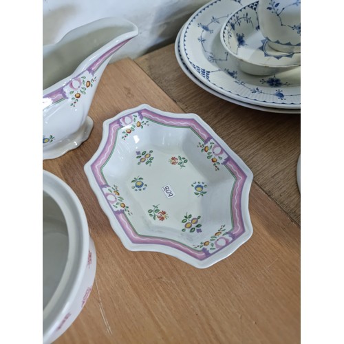 57 - A collection of Laura Ashley ceramics including 6 Alice design ceramics and 3 Ribbons design, the Al... 