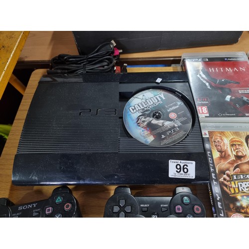 96 - A PlayStation 3 games console with a comprehensive selection of 35 games to include some good titles... 