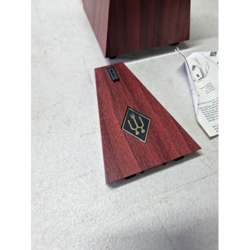 104 - A boxed Wittner 845111 traditional mahogany wood effect metronome, appears to have had little or no ... 