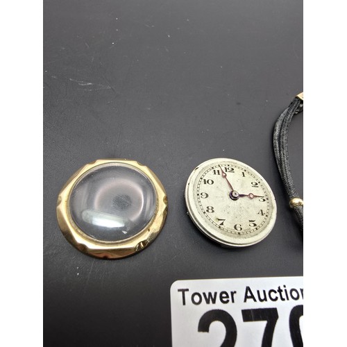 270 - A hallmarked 9ct yellow gold vintage wrist watch for spares or repair, the watch features a 9ct gold... 