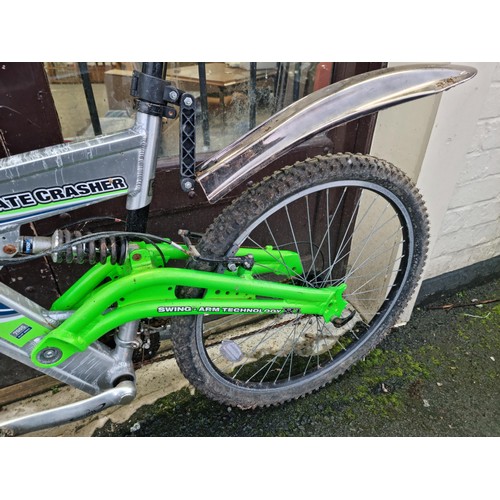 370 - A CBR Gate Crasher mountain bike with dual suspension disc brakes front and back Shimano btakes and ... 