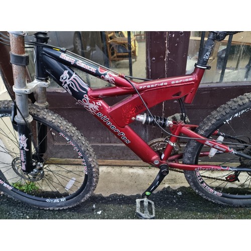 371 - Silver Fox Fiery Demon mountain bike with dual suspension Sram gears, disc brakes, 21 speed and a 18... 