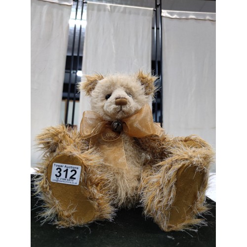 312 - A collectable Charlie Bears teddy bear named Louise, designed by Isabelle Lee, made to a very high s... 