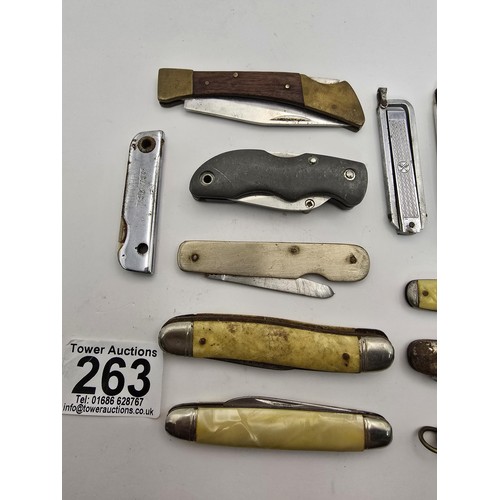 263 - A collection of 12x vintage penknives all which are in good clean condition includes 2 good quality ... 