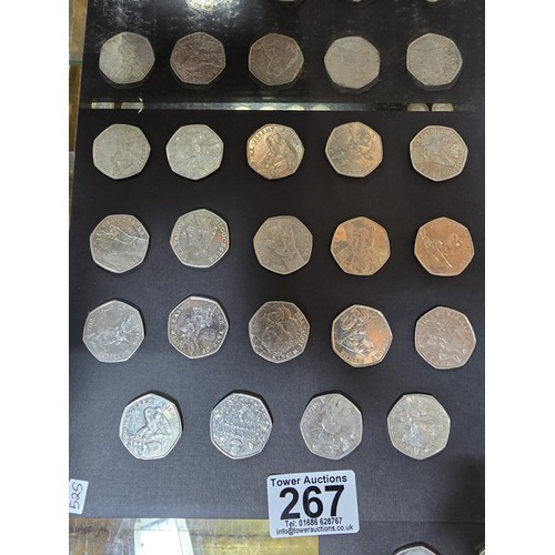 267 - A large collection of 19x collectable 50 pence coins, all are related to the Beatrix Potter series w... 