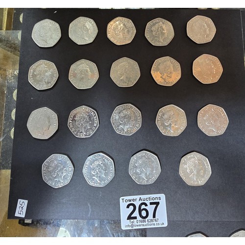 267 - A large collection of 19x collectable 50 pence coins, all are related to the Beatrix Potter series w... 