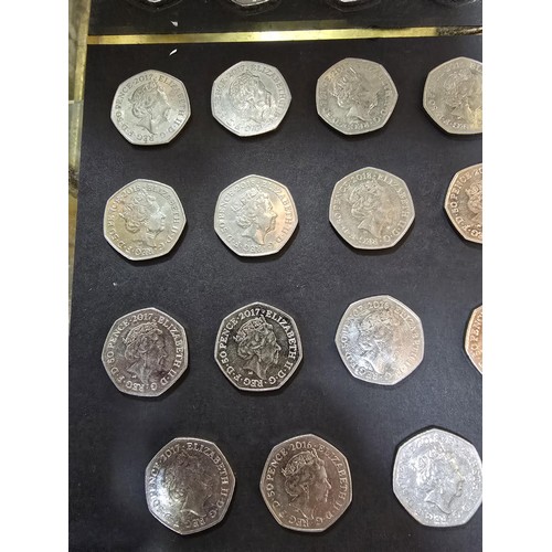 267 - A large collection of 19x collectable 50 pence coins, all are related to the Beatrix Potter series w... 