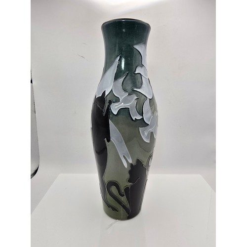 310A - Stunning Moorcroft vase titled 'High Jump' designed by Kerry Goodwin and dated to 2014 featuring an ... 