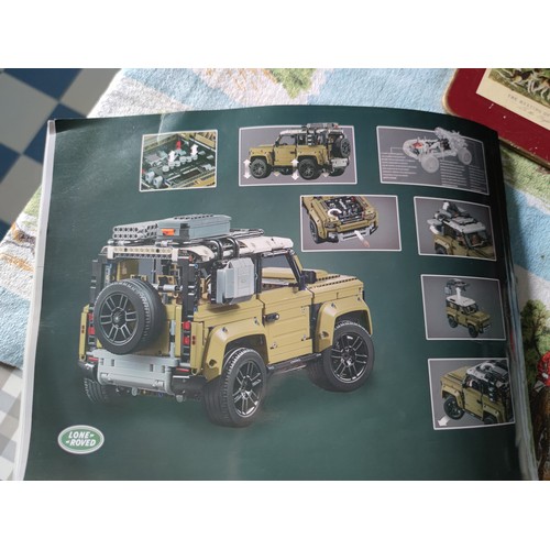 56 - Good quality hand built Lego style Land Rover Defender, complete with steering, independent suspensi... 