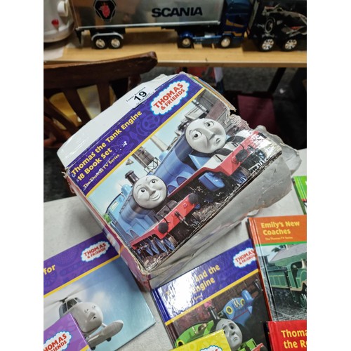 19 - A boxed Thomas the Tank Engine 18 book set by Egmont books ltd. Including Toby had a little lamp, Ed... 