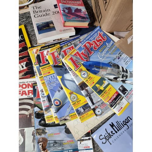 49 - A very large quantity of books and magazines including a quantity of magazines relating to RAF and m... 