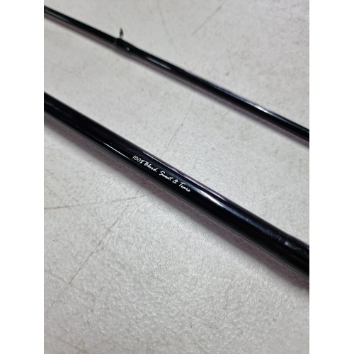 31 - Good quality 2 piece TF Gear all rounder fishing rod in good order with cork handle.