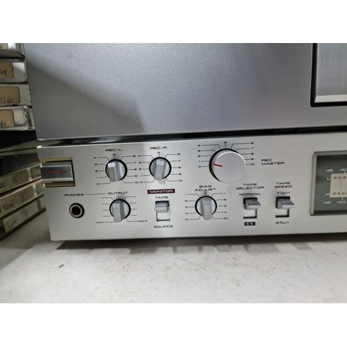 44 - An Akai 4 track stereo tape deck reel to reel  model GX77 with quick reverse both way recording DC3 ... 