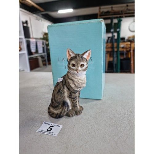 5 - A boxed Leonardo collection cat studies 2010 cat figurine in good order with no chips or cracks, com... 